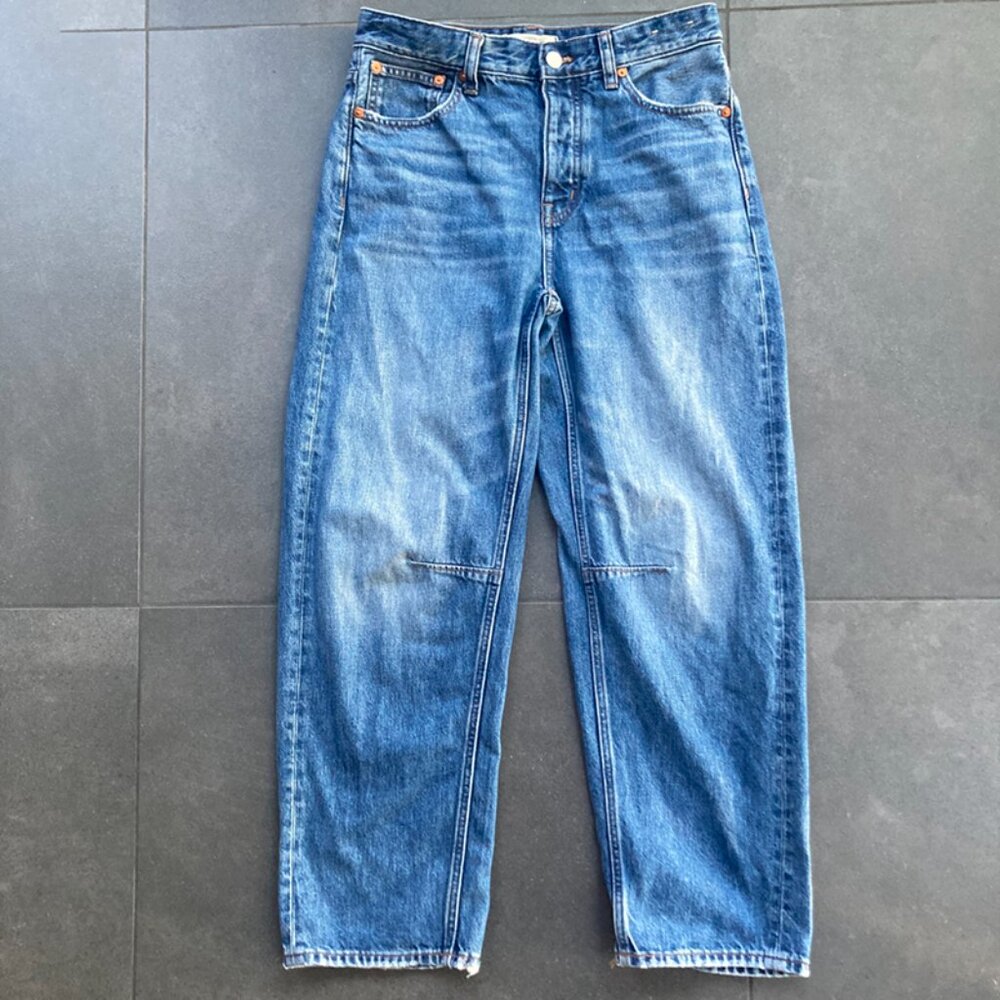 Madewell darted barrel leg jeans